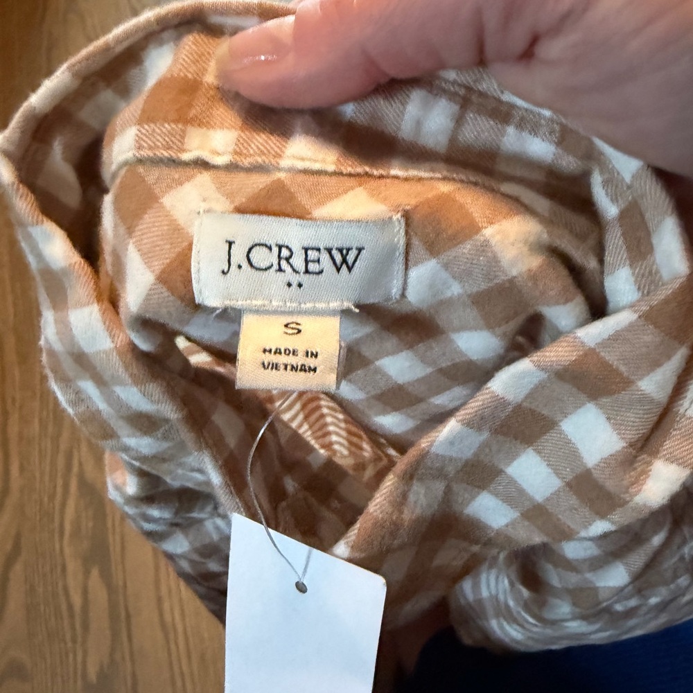 J. Crew rust/brown/Orange Plaid Button Down Shirt - Picture 5 of 8
